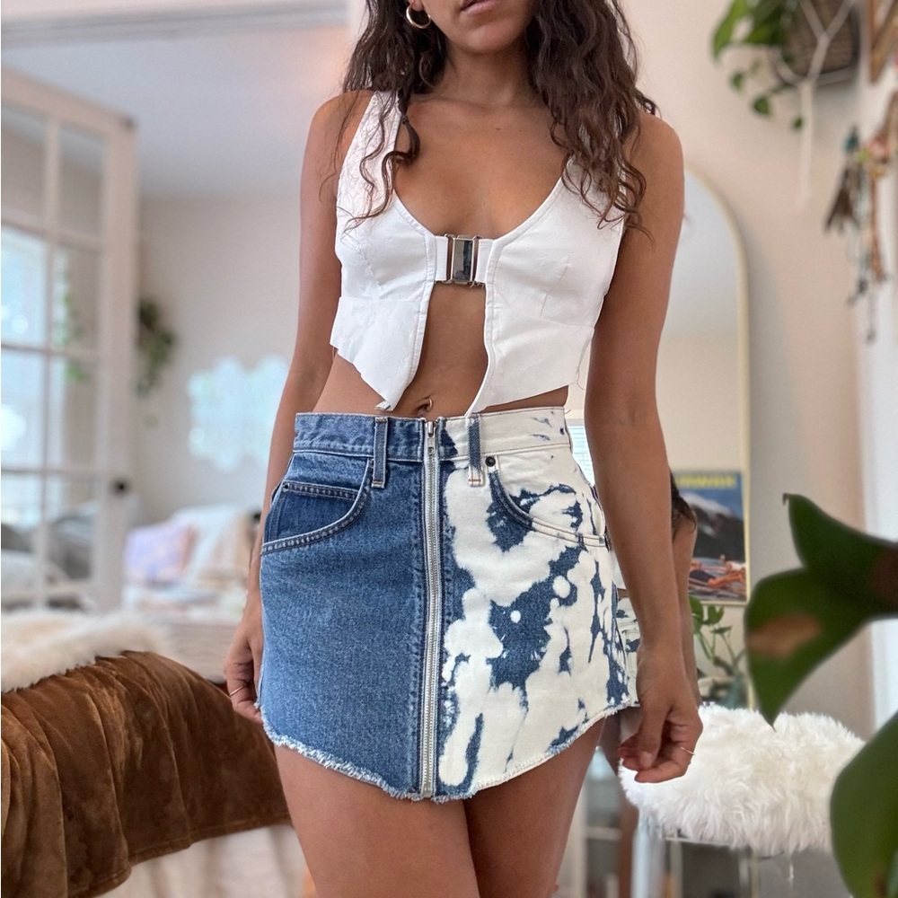Carmar dual denim skirt